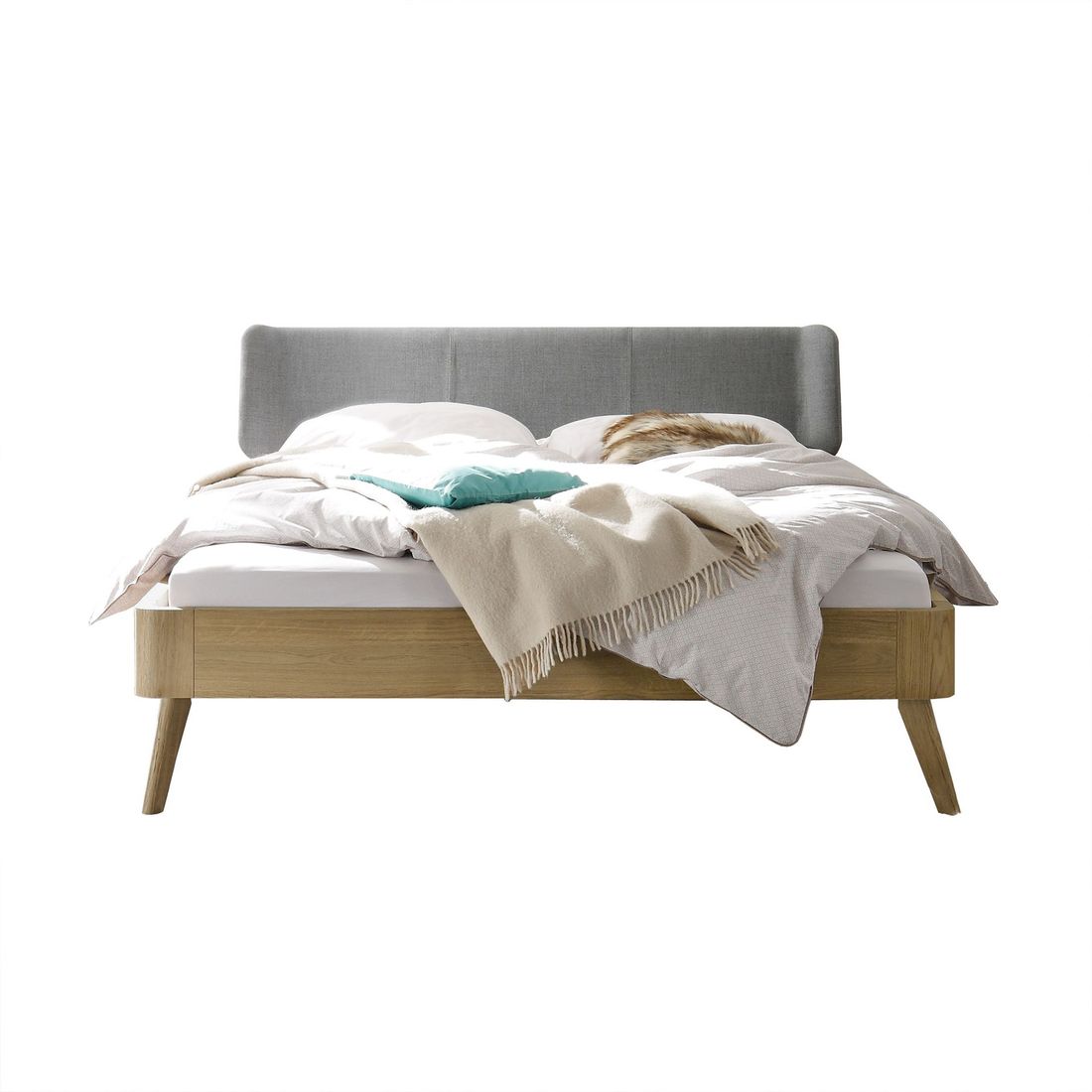 Bett Rakaia Eiche Massivholz