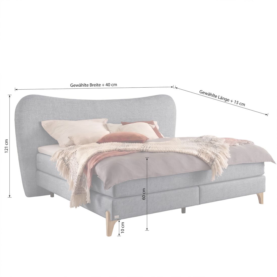 Boxspringbett Saren Webstoff
