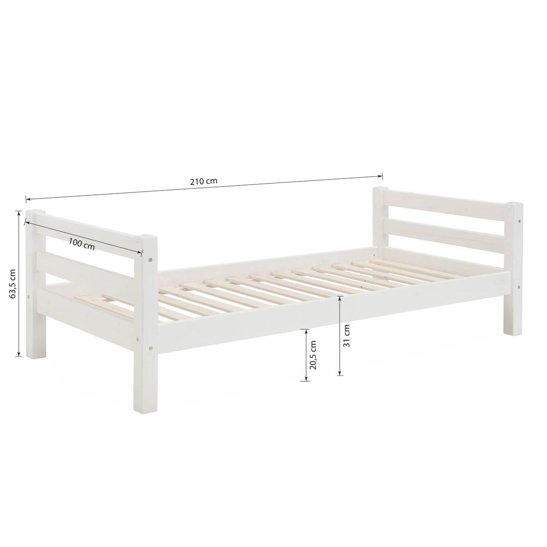 Bett Kids Paradise Kiefer Massivholz mit Lattenrost