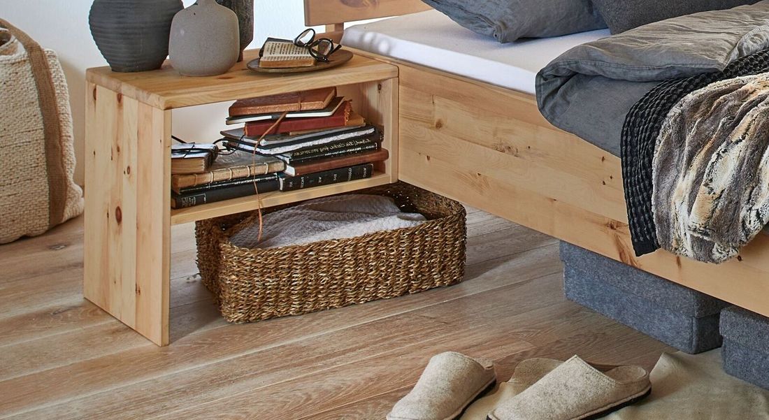 Nachttisch Tosa Zirbe Massivholz H 48cm