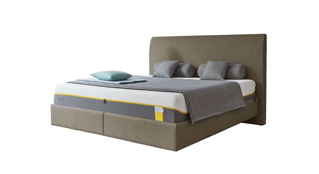 Tempur Polsterbett Classic Komfort Webstoff mit Kopfteil Shape