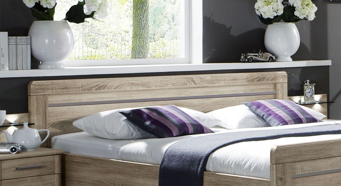 Senioren-Doppelbett Runcorn Komfort Eiche Dekor mit Rollen
