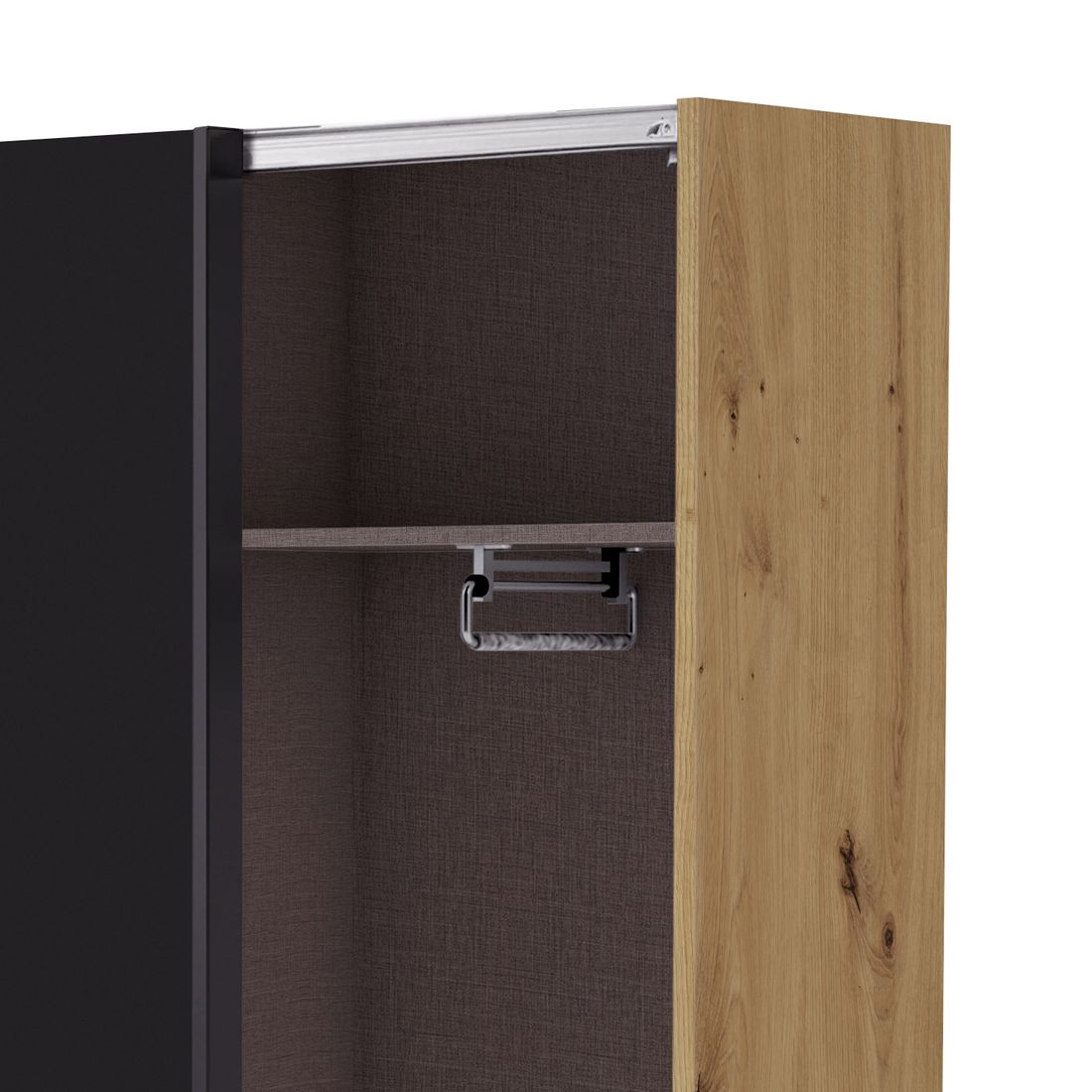 Schwebetüren-Kleiderschrank Nardo Eiche Dekor