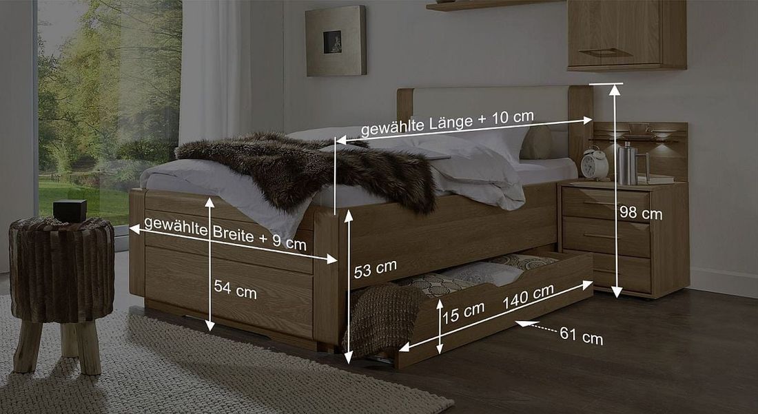 Schubkasten-Einzelbett Raida