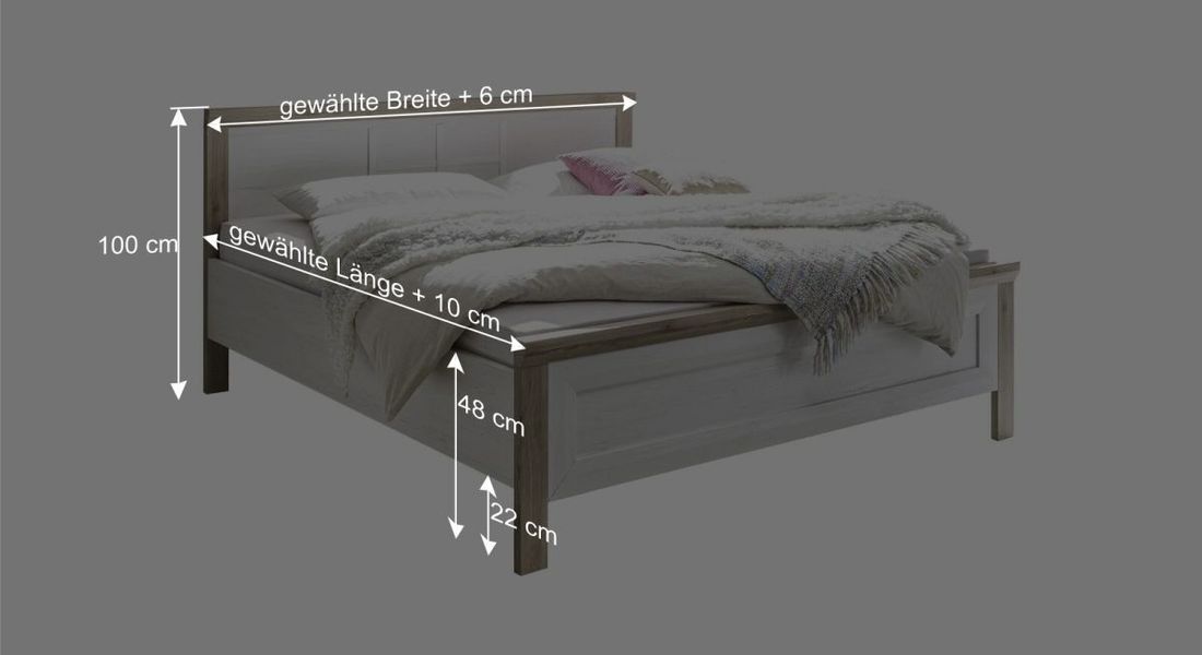 Bett mit Nachttischen Diaro