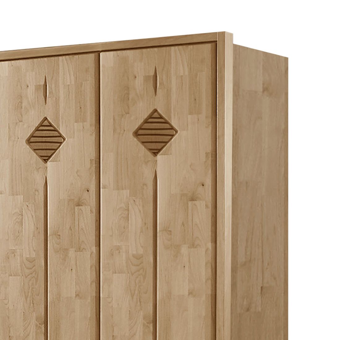 Drehtüren-Kleiderschrank Aliano Erle teilmassiv H 216cm