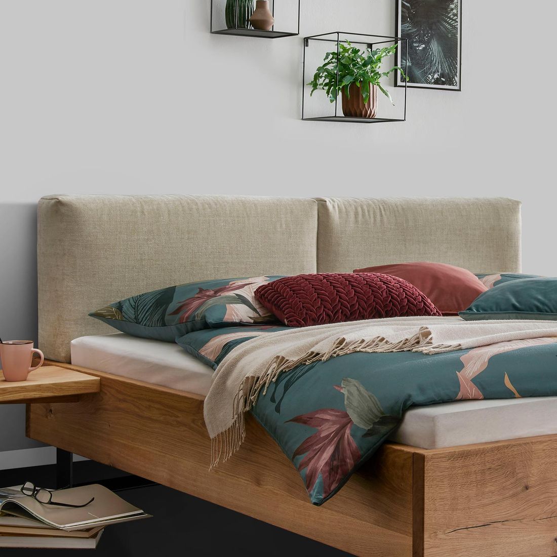 Bett Macka Komfort Wildeiche Massivholz