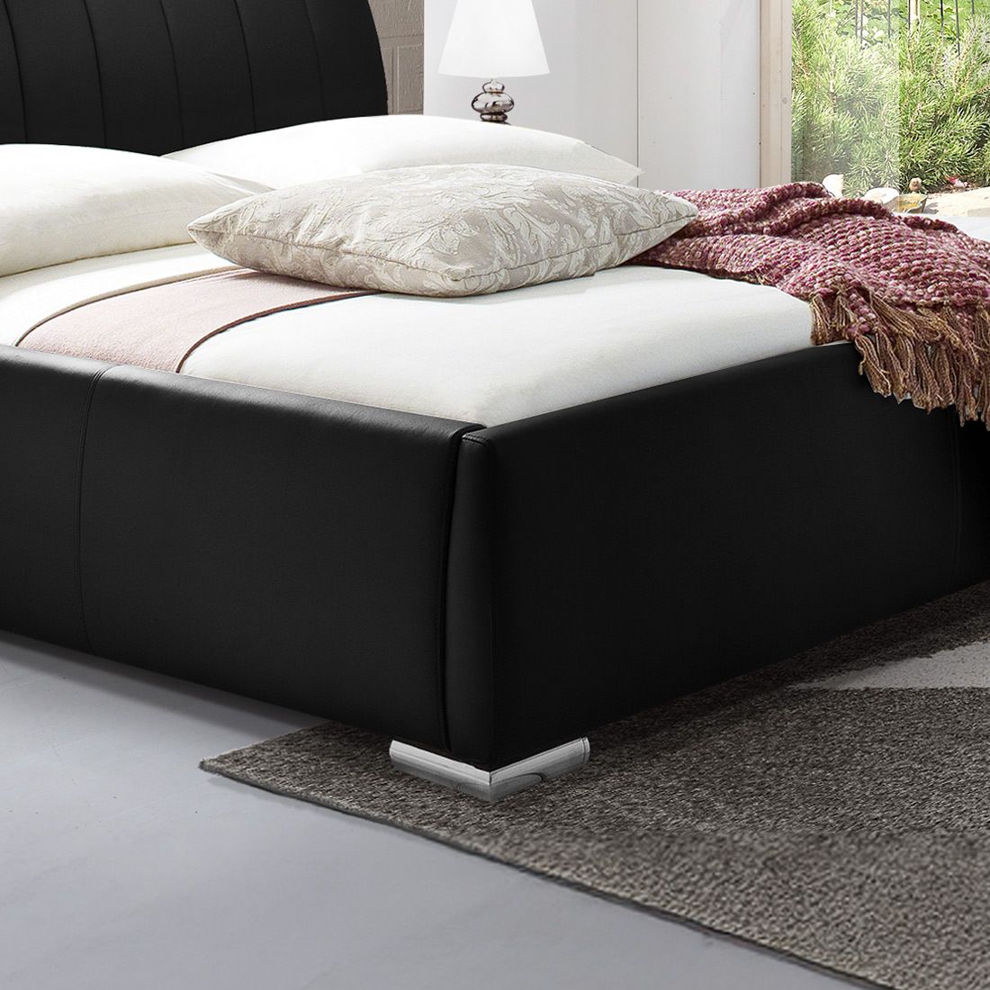 Polsterbett Lewdown Komfort mit Bettkasten und Lattenrost
