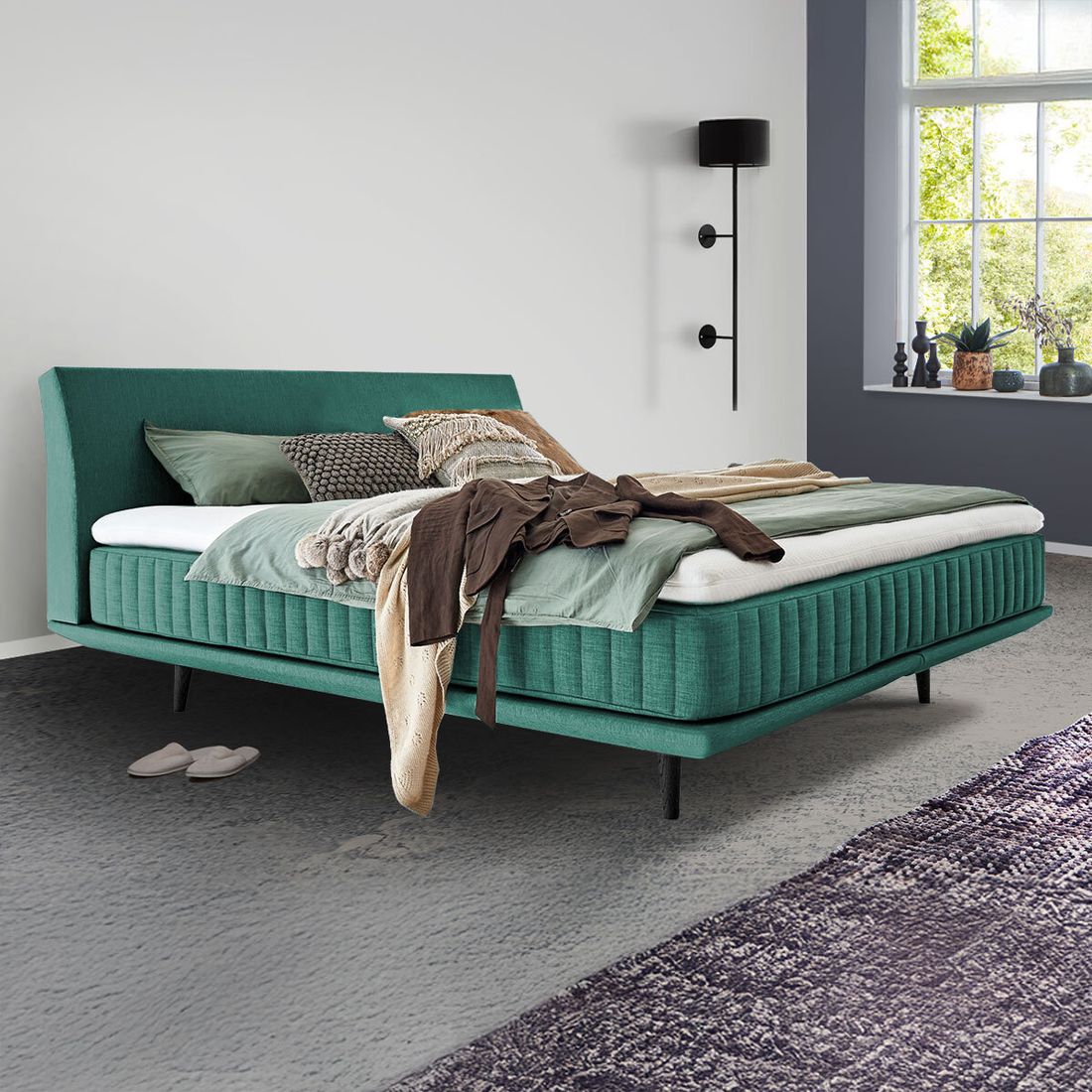 Boxspringbett Valtor Webstoff