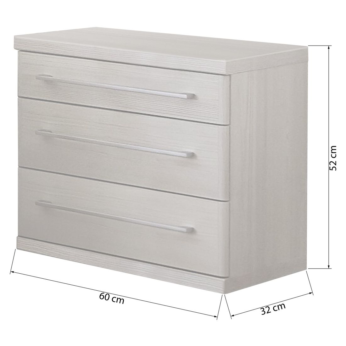 Nachttisch Apolda Lärche Dekor H 52cm