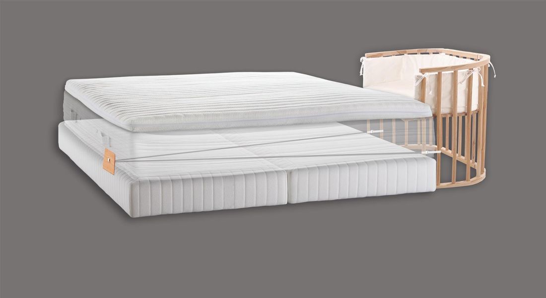 babybay Beistellbett Boxspring Buche Massivholz