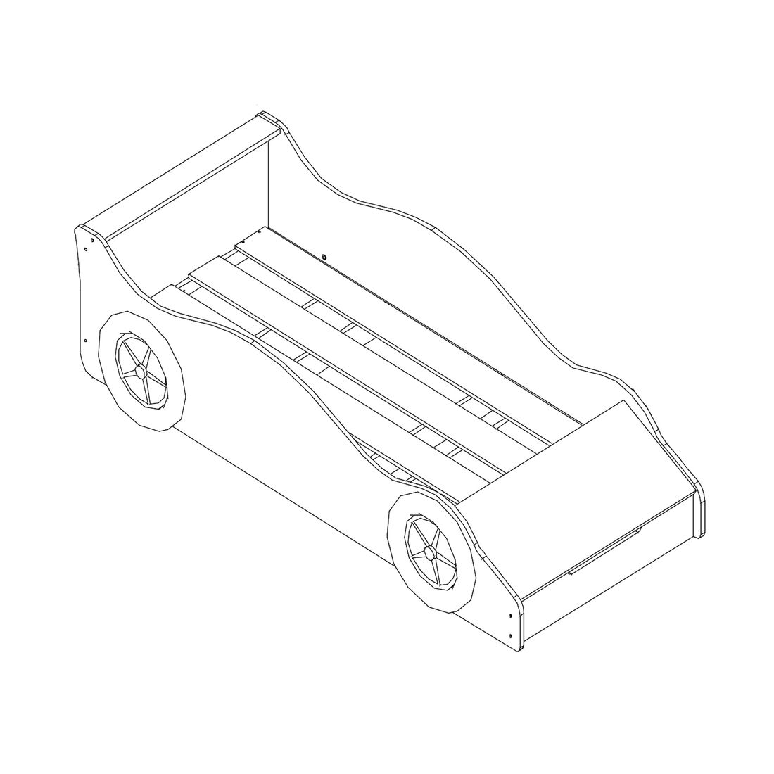 Autobett Highway mit Lattenrost 70x140cm