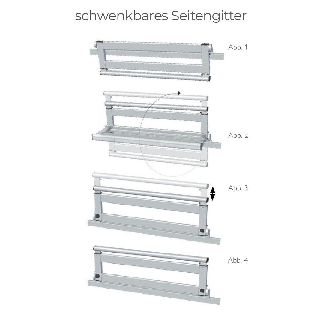 Komfortbett mit Pflegebett-Funktion Sylt Webstoff mit Tellerrost