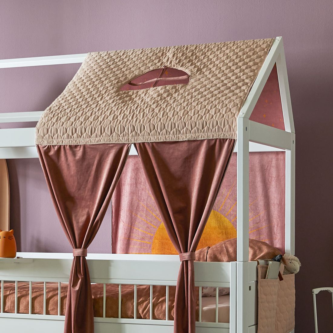 LIFETIME Hausbett Sunset Dreams Kiefer Massivholz mit Lattenrost und Schubkasten