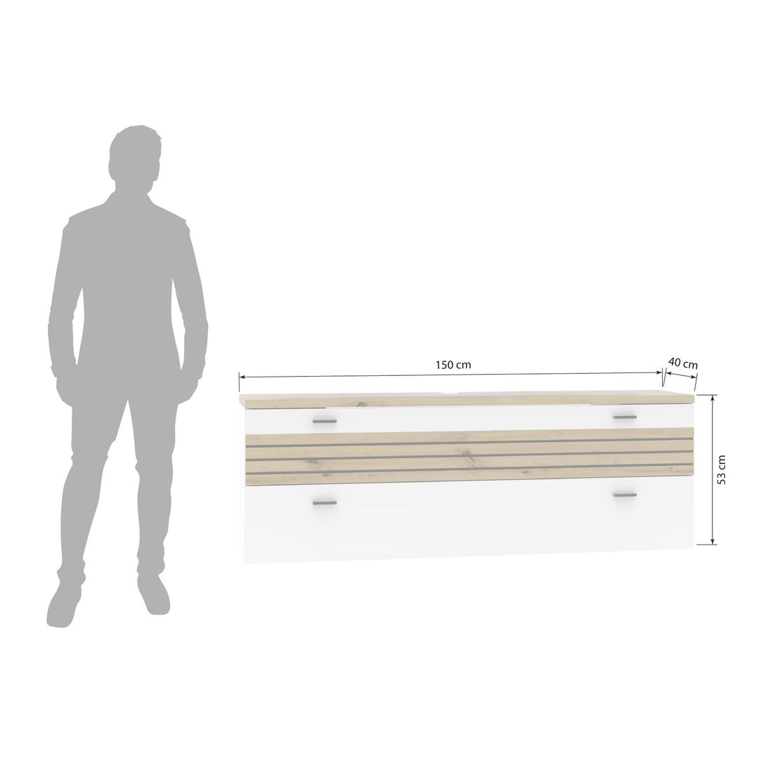 Wohnconcept Fresno Lowboard 150x40x53cm