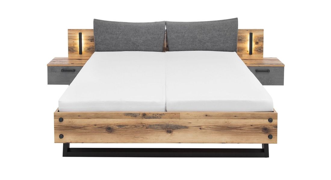 Bett mit Nachttischen Rocca