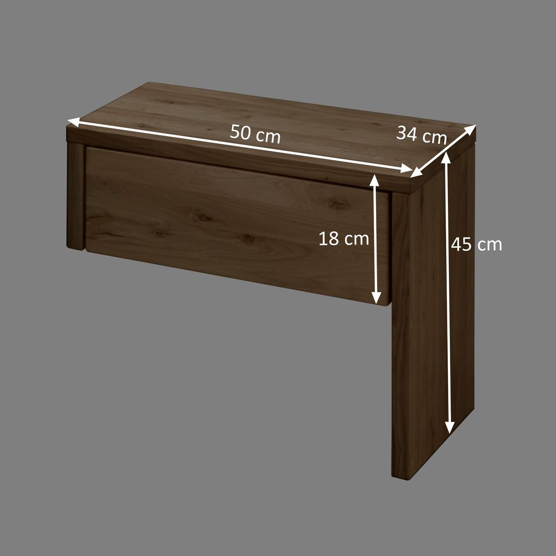 Nachttisch Adrien Wildeiche Massivholz H 45cm