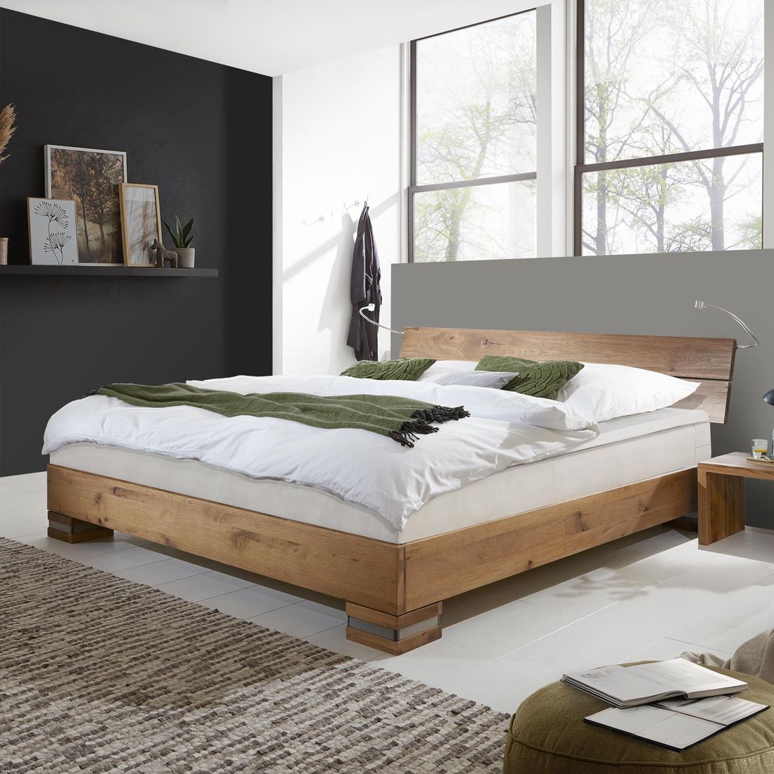 Boxspringbett Mexiana Wildeiche Massivholz