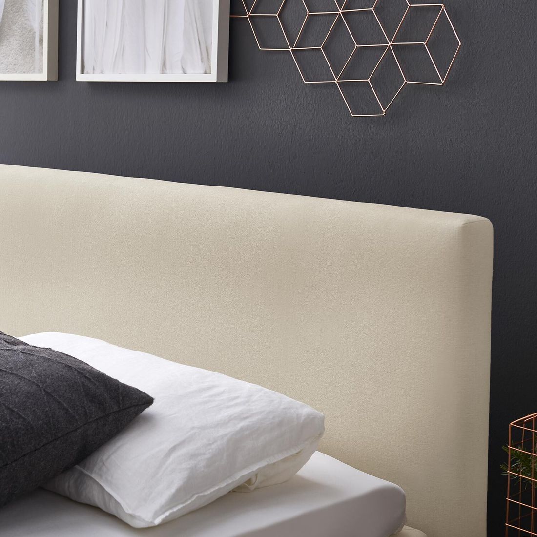 HOMELIV. Boxspringbett Ferryland Webstoff