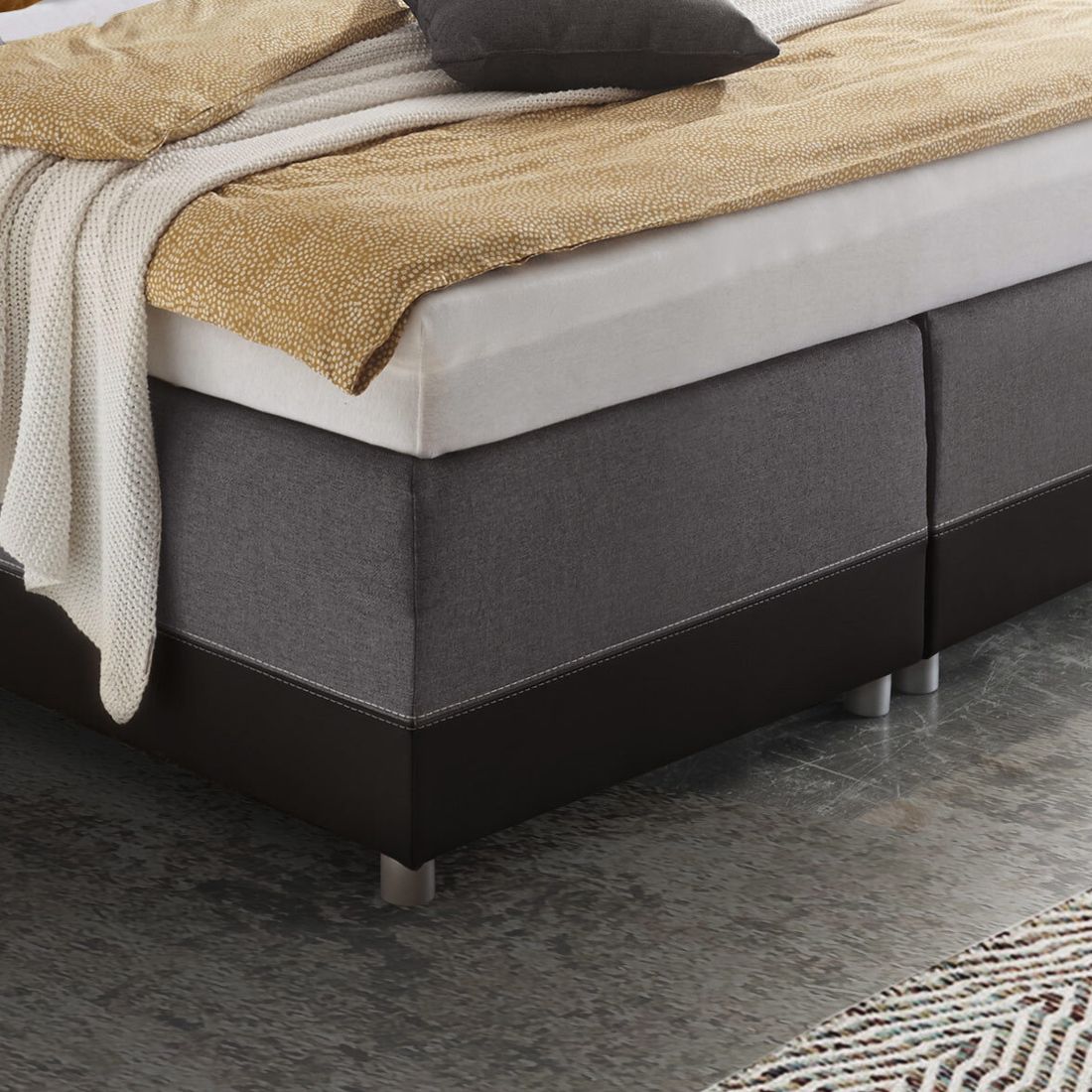 Boxspringbett Evan Webstoff 140x200cm