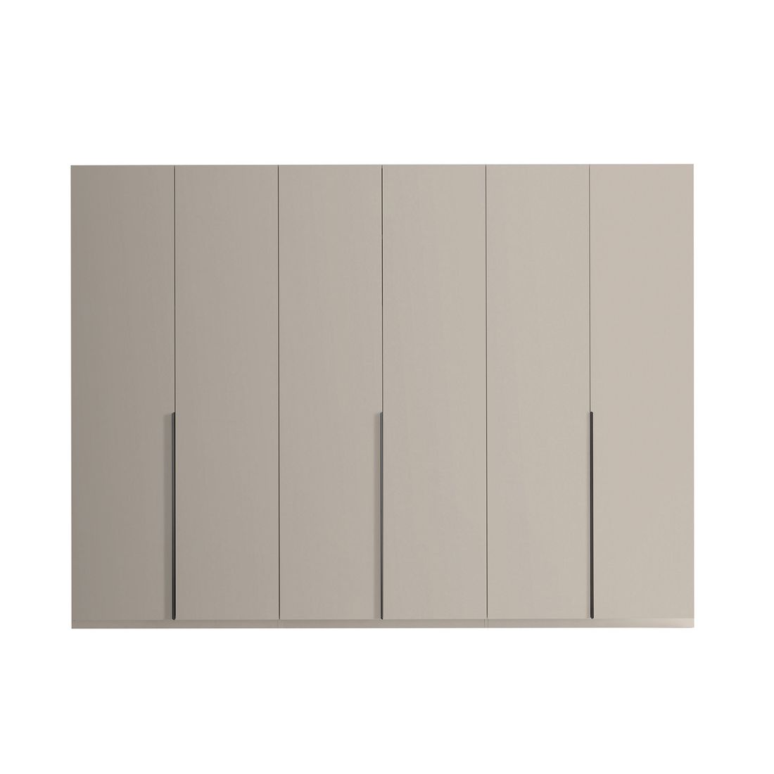 Drehtüren-Kleiderschrank Torvian 302x225cm mit Innenausstattung Kaschmir matt