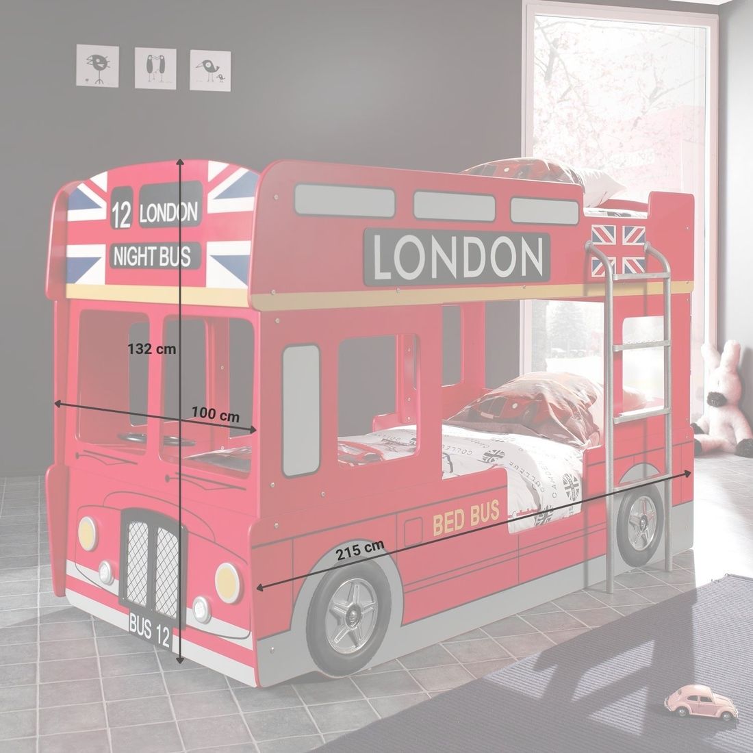 Etagenbett Paddington mit Lattenrost 90x200cm