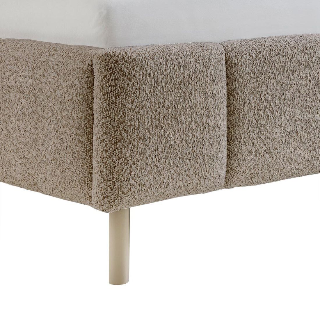 Polsterbett Malven Komfort Bouclé mit Bettkasten und Lattenrost