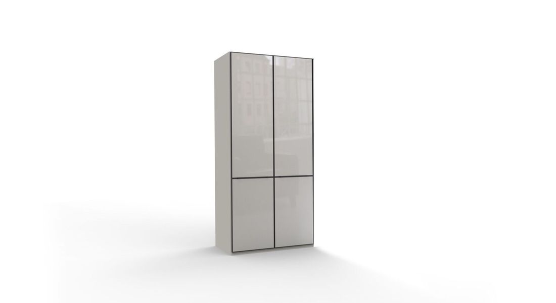 Drehtüren-Kleiderschrank Loyd mit Glasfront