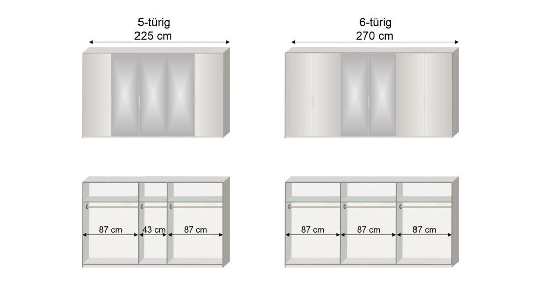 Drehtüren-Kleiderschrank Ceprano