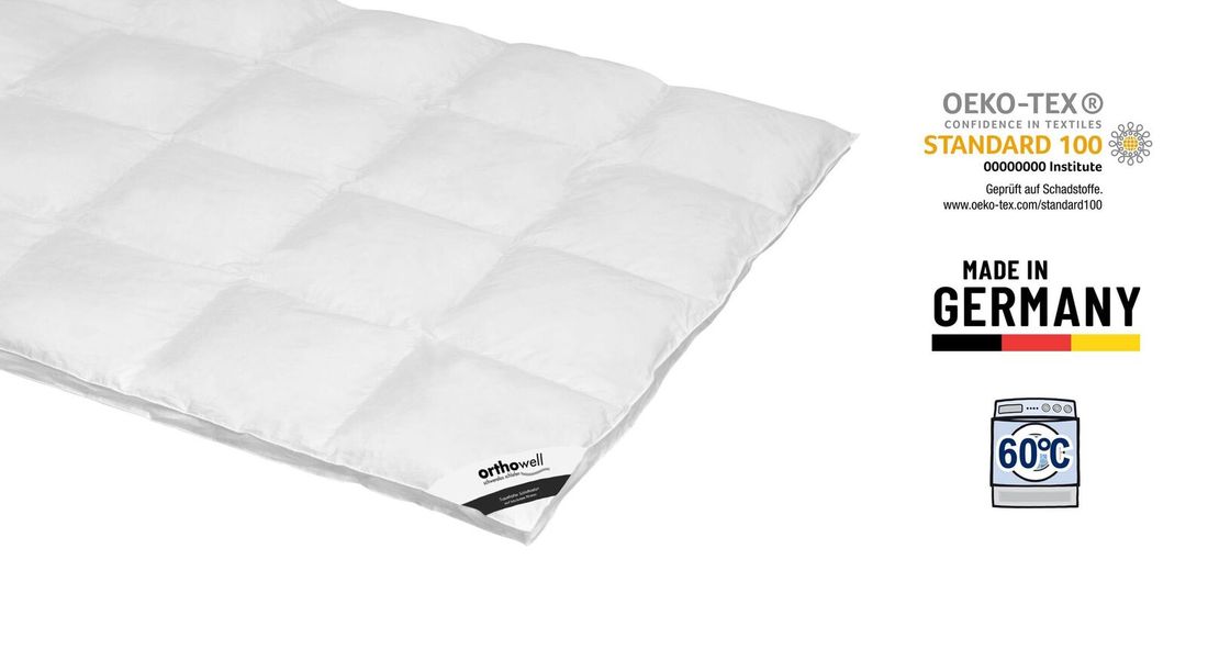 Daunen-Bettdecke orthowell Premium extra warm