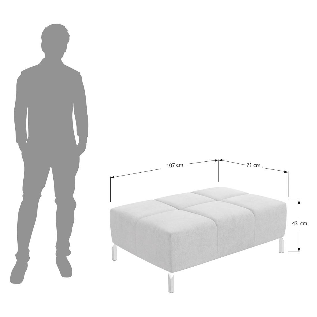 HOMELIV. Polsterhocker Cambridge Webstoff