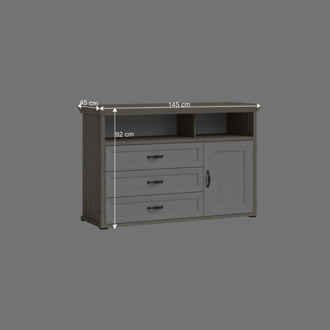 Sideboard Diaro Pinie Dekor mit Schubladen