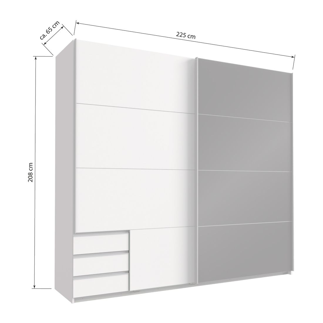 Schwebetüren-Kleiderschrank Malira