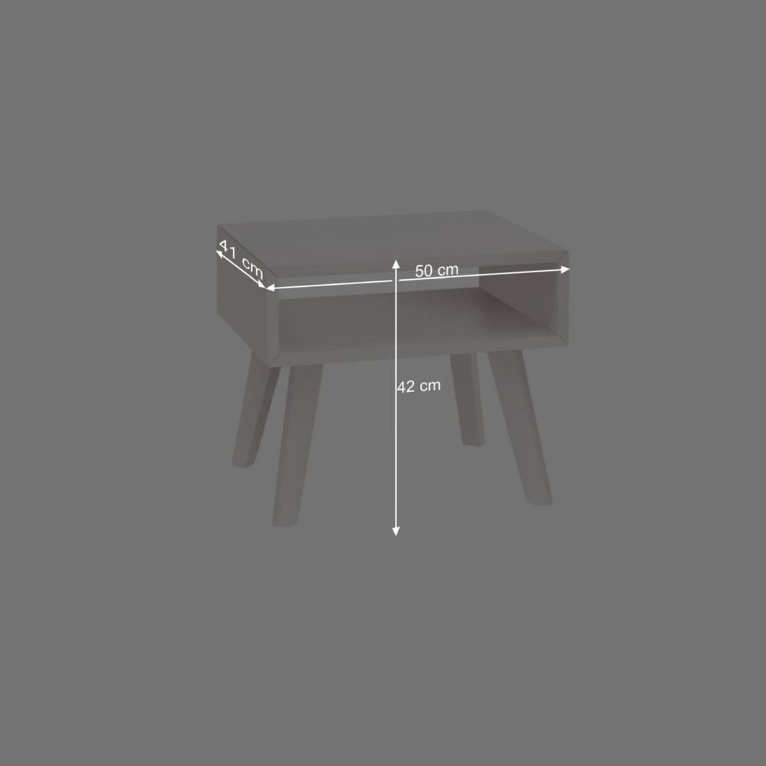 Nachttisch Liberia Buche Massivholz H 42cm