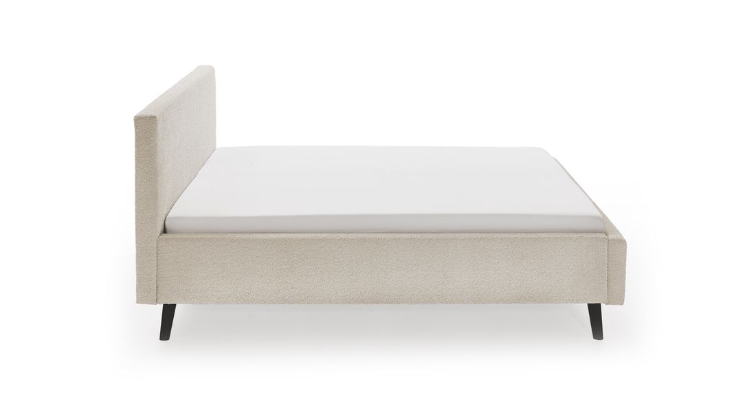 HOMELIV. Polsterbett Calypso Komfort Microteddy Abriamo mit Bettkasten und Lattenrost