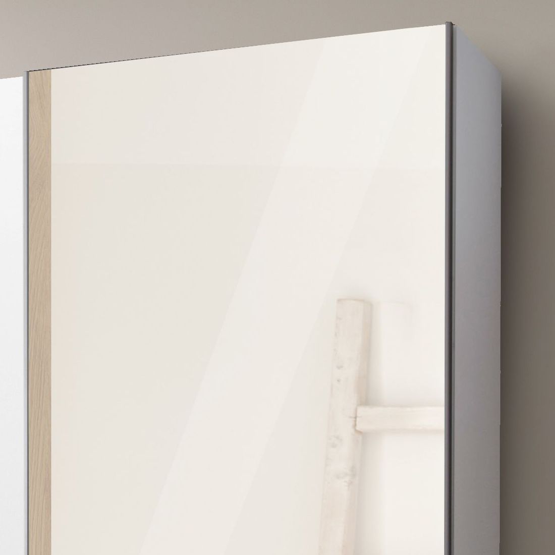 Schwebetüren-Kleiderschrank Salina mit Spiegel 170x195cm