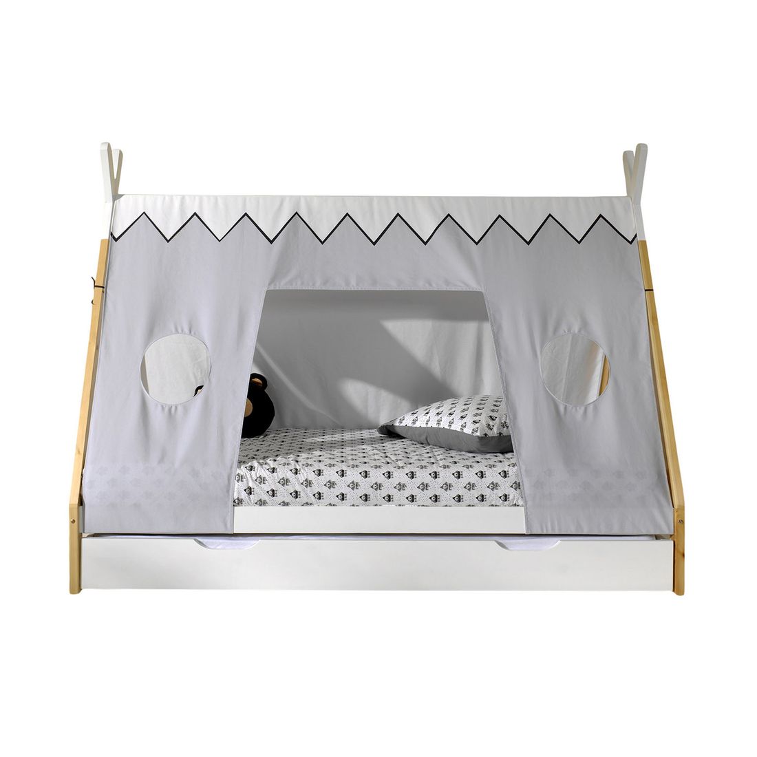 Bett Kids Delight Tipi Kiefer Massivholz mit Lattenrost