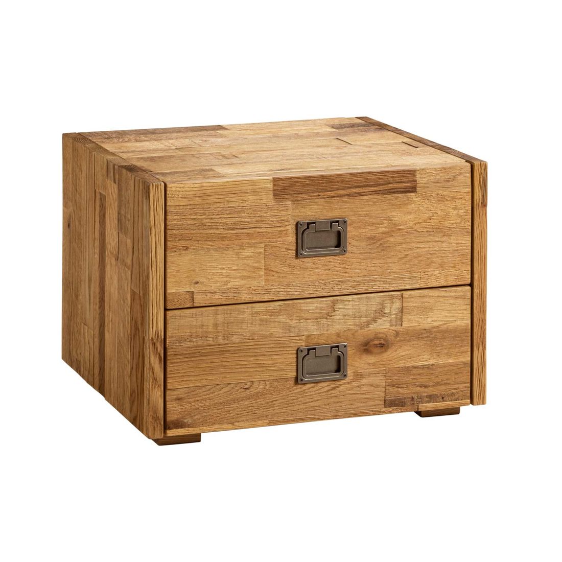 Nachttisch Olizar Eiche Massivholz H 36cm