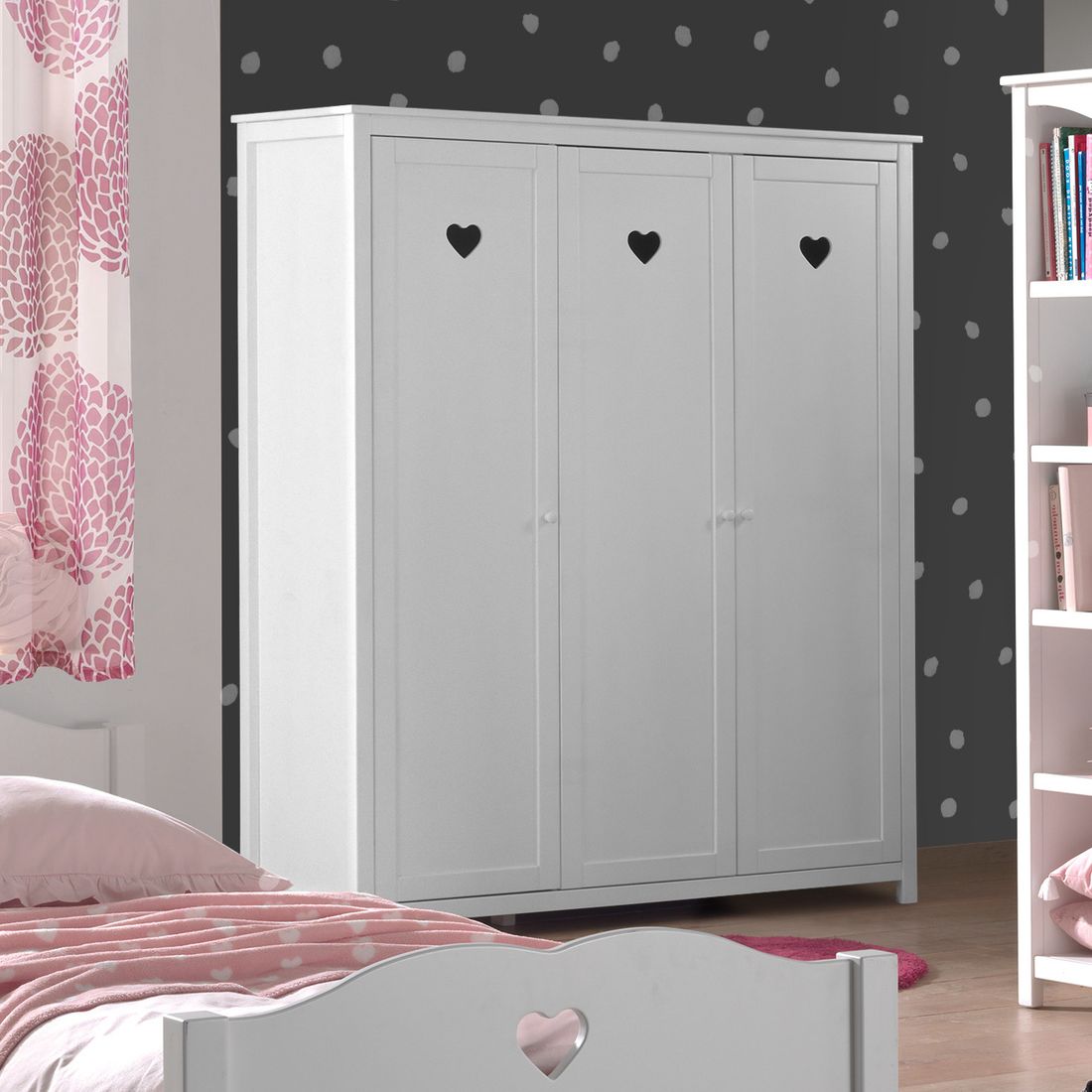 Drehtüren-Kleiderschrank Asami mit Innenausstattung H 191cm