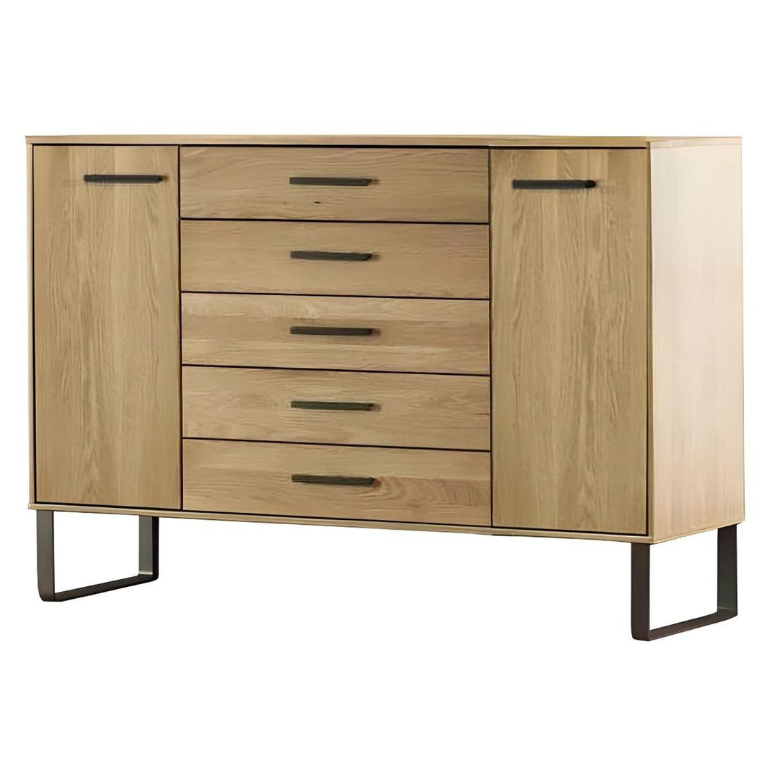 Sideboard Vitoria Eiche teilmassiv mit Schubladen