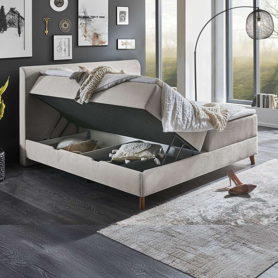 Bettkasten-Boxspringbett Ronnes