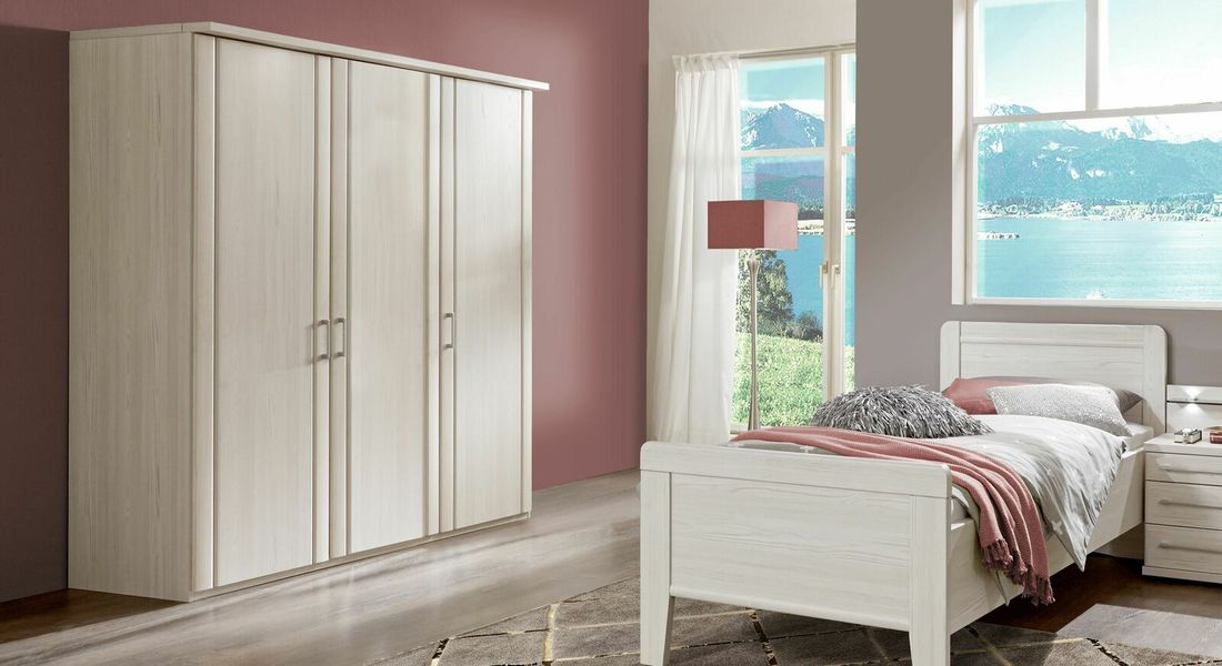 Drehtüren-Kleiderschrank Zeven Lärche Dekor