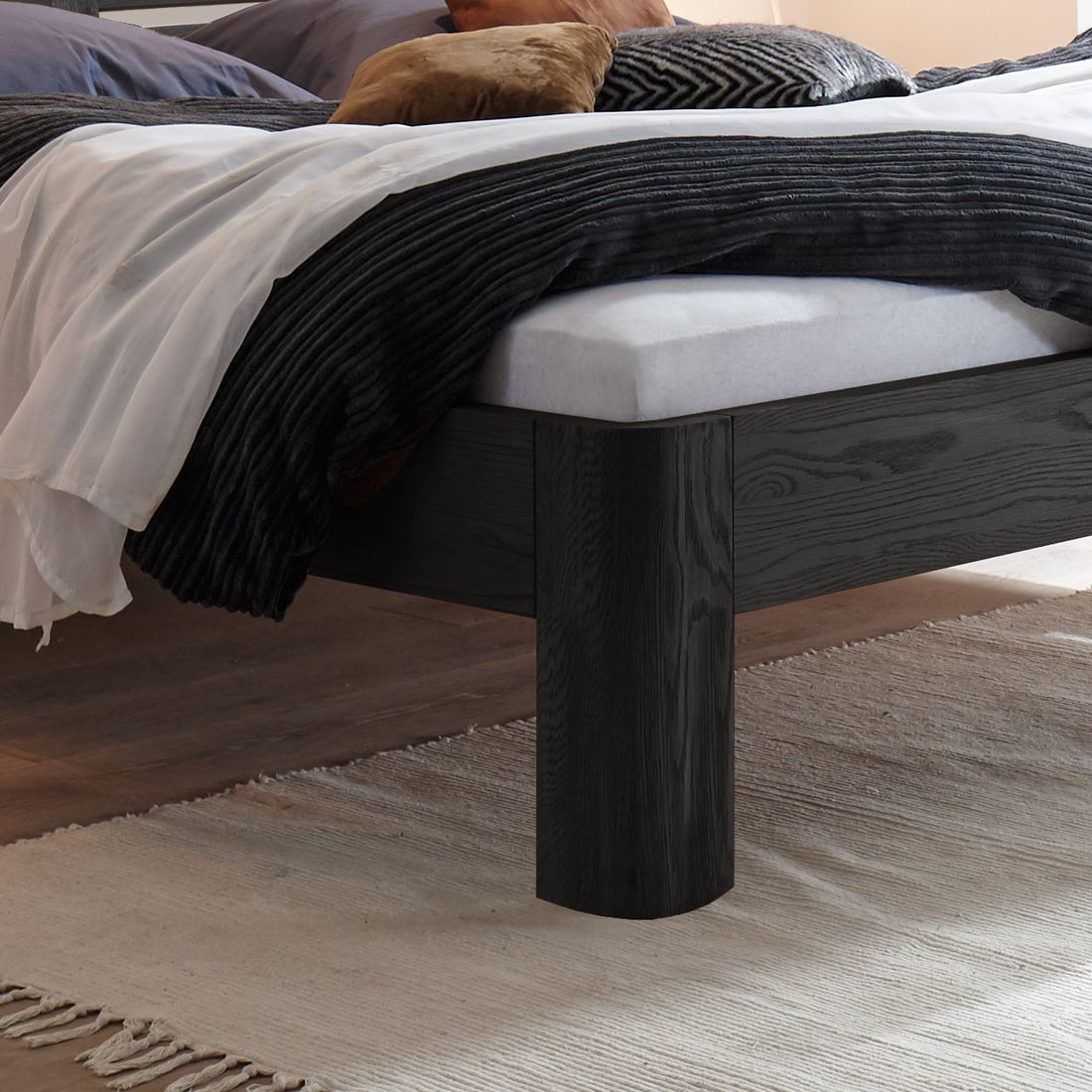 Bett Barcelona Eiche Massivholz