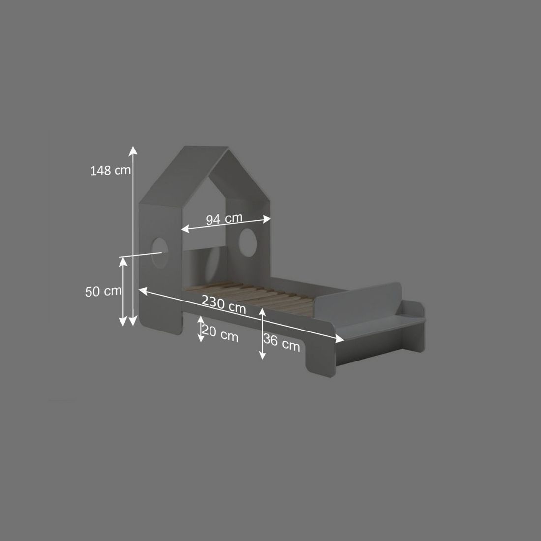 Hausbett Kuina mit Lattenrost