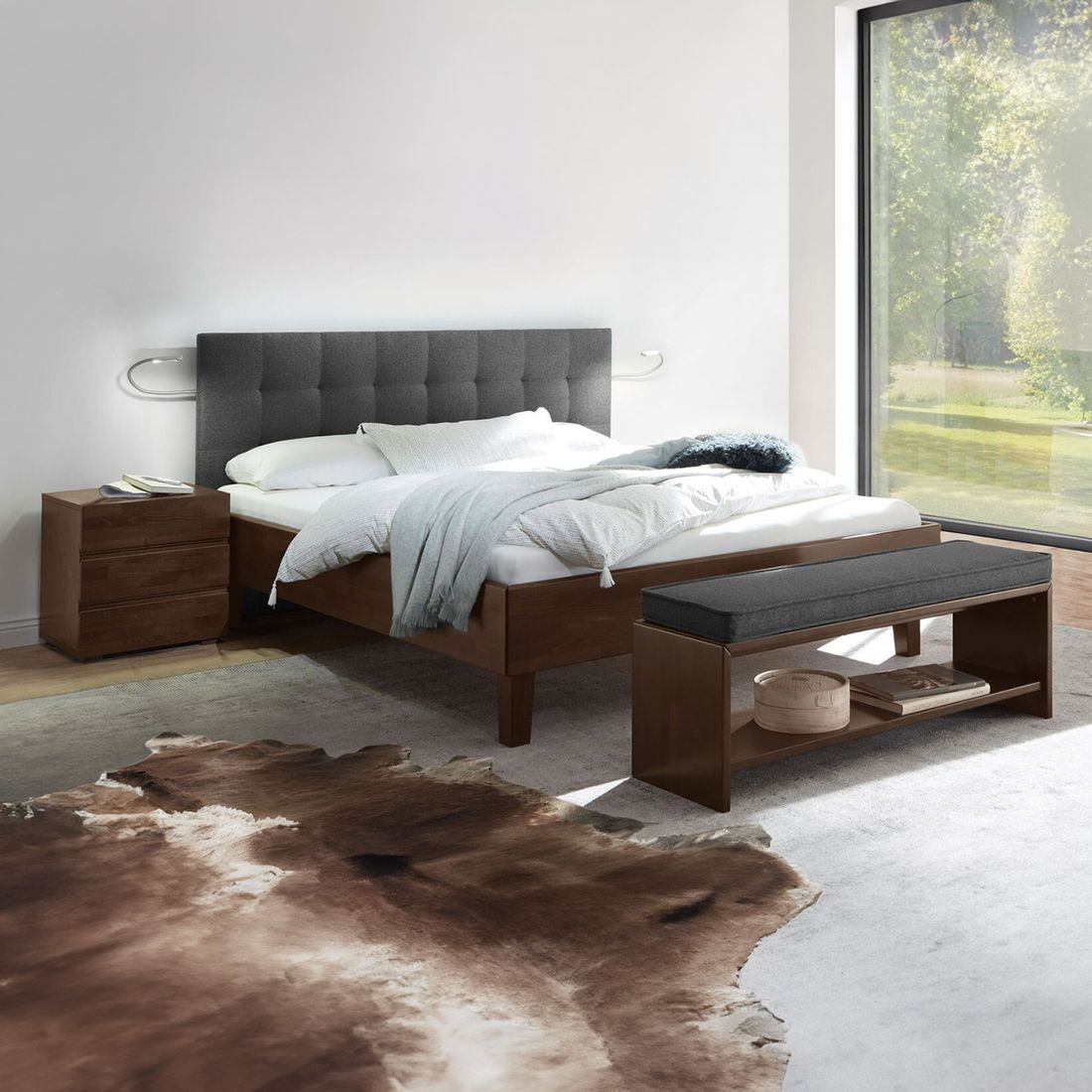 Bett Fucino Komfort Buche Massivholz