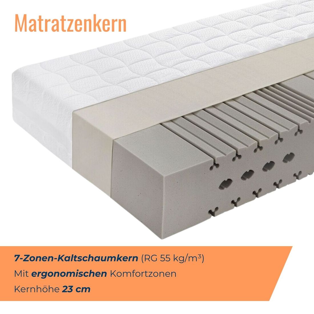 Kaltschaum-Matratze orthowell premium XXL