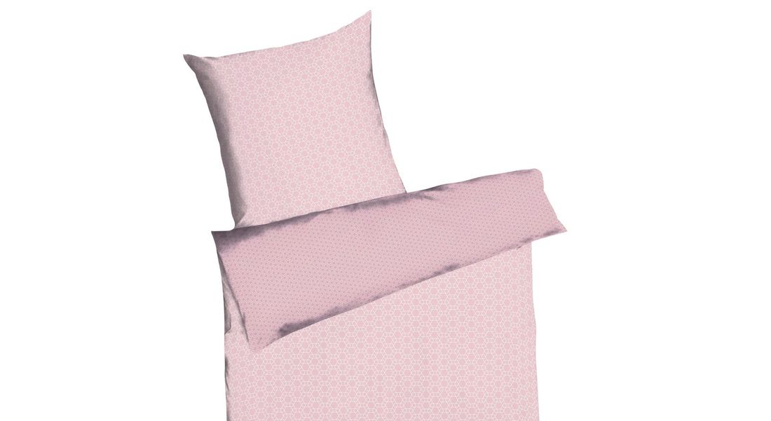 Mako-Satin-Bettwäsche Pink Cloud