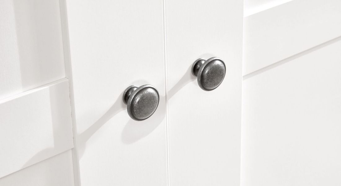 Eck-Kleiderschrank Alvito mit Beleuchtung und Spiegel