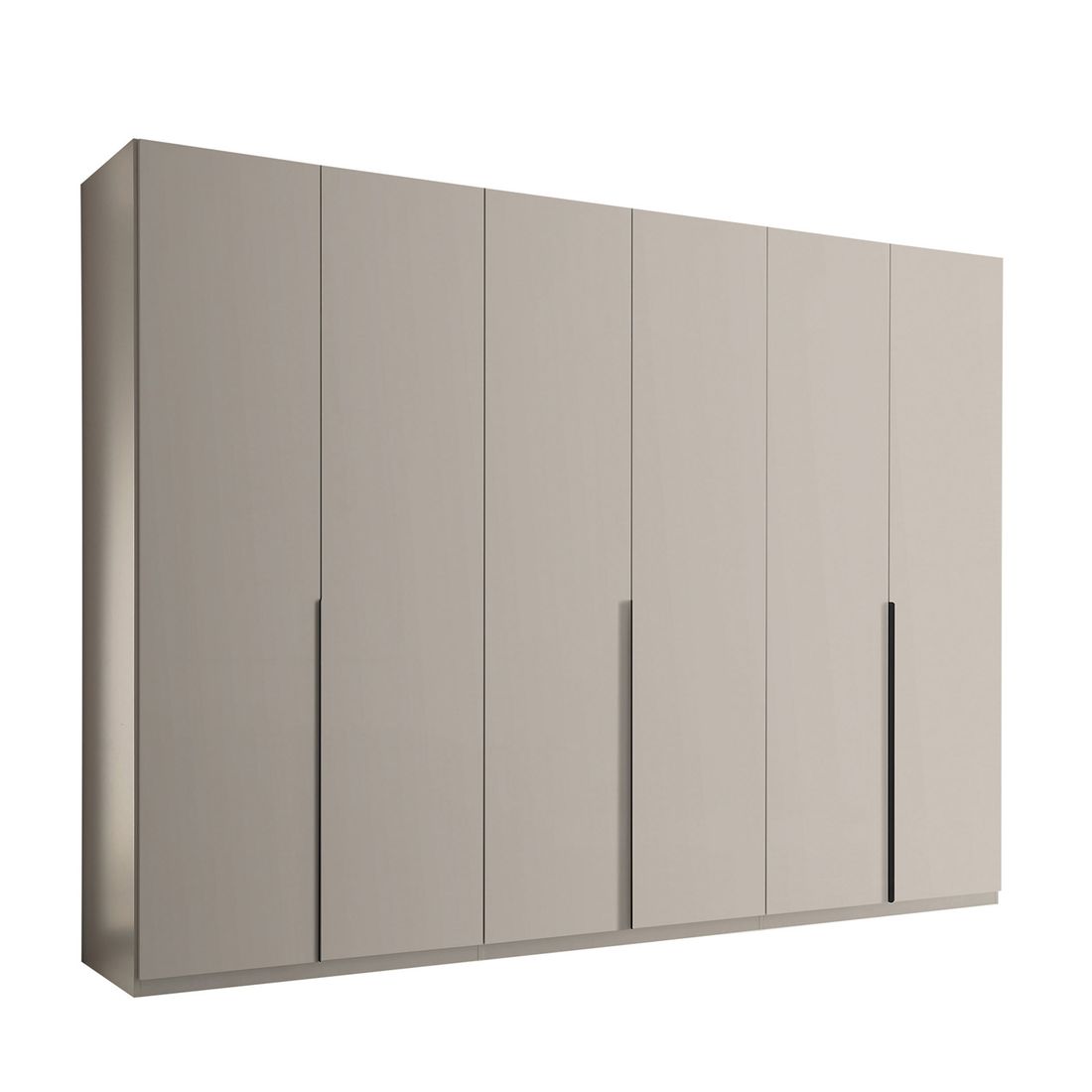 Drehtüren-Kleiderschrank Torvian 302x225cm mit Innenausstattung Kaschmir matt