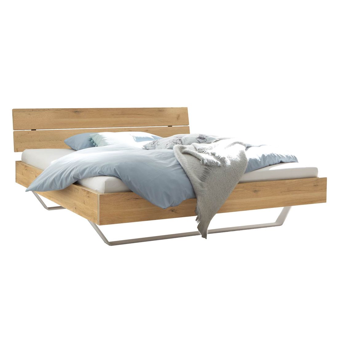 Bett Lunari Wildeiche Massivholz